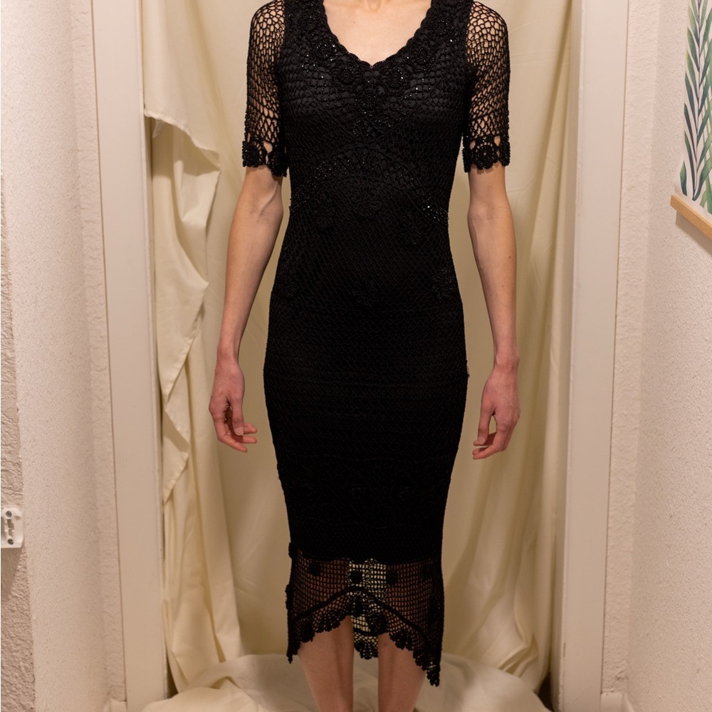 Elegant Black Lace Dress